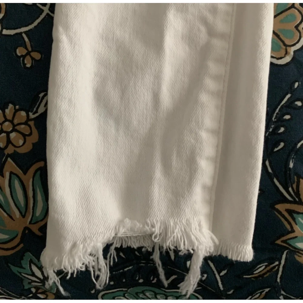 Levi's 721 Women’s Ankle high rise skinny jeans white distressed size 29 - Picture 5 of 11